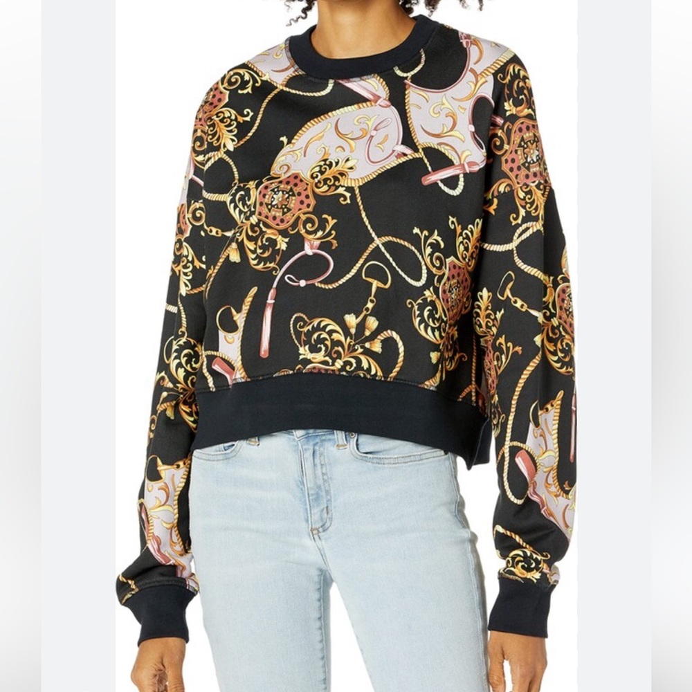 The Kooples Royal Equestrian Print Sweater